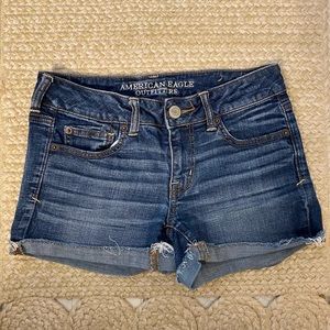 AE denim shorts